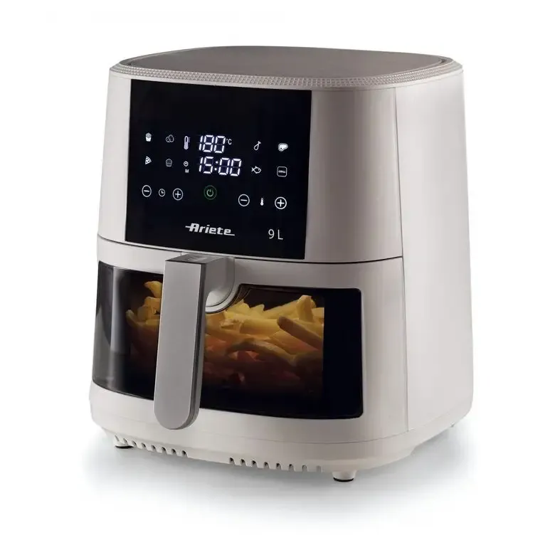 Ariete 4630 Friggitrice ad aria 9L, 1500 W, Capacità 9L, Capacità di cottura 3,5kg, 8 programmi preimpostati, Temperatura fino a 200°, Cestello trasparente per controllo cottura, Bianco Direttamente Dal Produttore