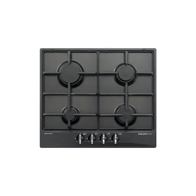Professionale Glem Gas GT64AC Piano Cottura Antracite Da incasso 60 cm 4 Fornelli