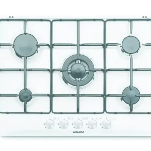 Glem Gas GT755WH Piano Cottura Bianco Da incasso 70 cm 5 FornellI Offerta Del Giorno
