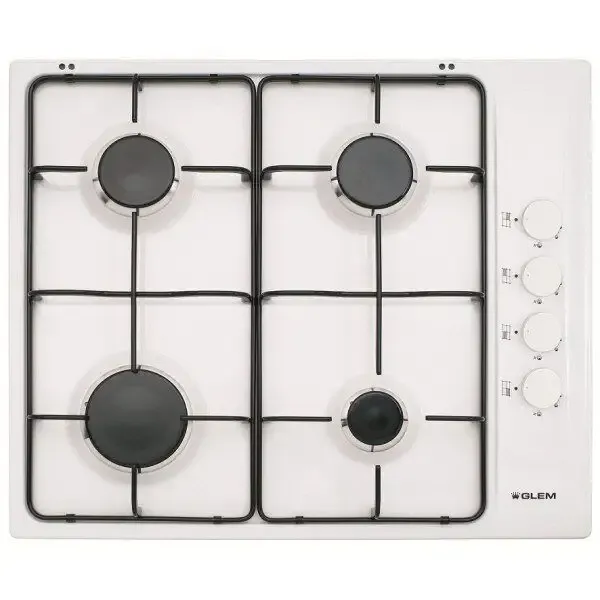 Glem Gas GTL64WH piano cottura Da incasso 60 cm Bianco 4 Fornello(i) Spedizione Espresso