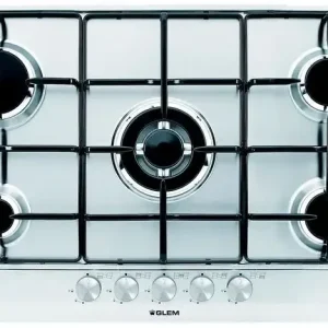Nuova Collezione Glem Gas GT955IX Piano Cottura Acciaio inossidabile Da incasso 5 Fornelli
