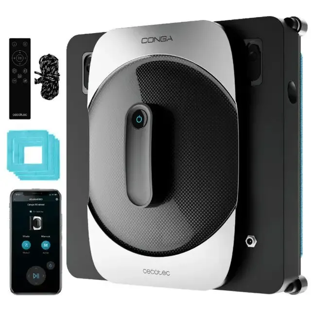 Offerta Limitata Cecotec Robot Conga Windroid 1290 Colore Nero/Acciaio Inossidabile