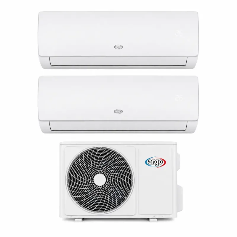 Consegna Rapida Argo Clima Climadesign Condizionatore Dual Split Inverter 9000+14000 BTU Wi-Fi R32 A++/A+ Unità Interna + Esterna