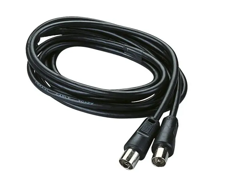 Poly Pool PP0620 cavo coassiale 2 m F Plug Nero Offerta Speciale