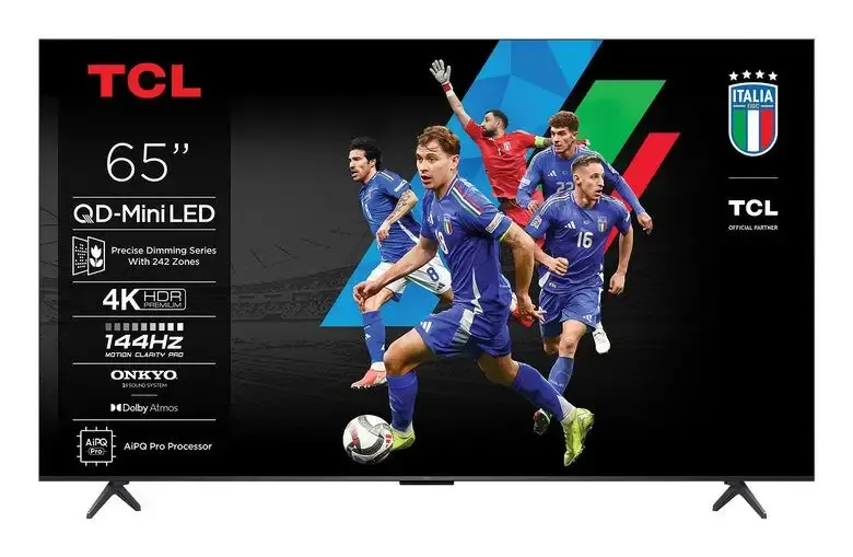 Occasione Imperdibile TCL Serie C69K Smart TV QD-MiniLED 4K 65" 65C69K, 144Hz, audio Onkyo 2.1, Dolby Vision IQ & Atmos, Google TV