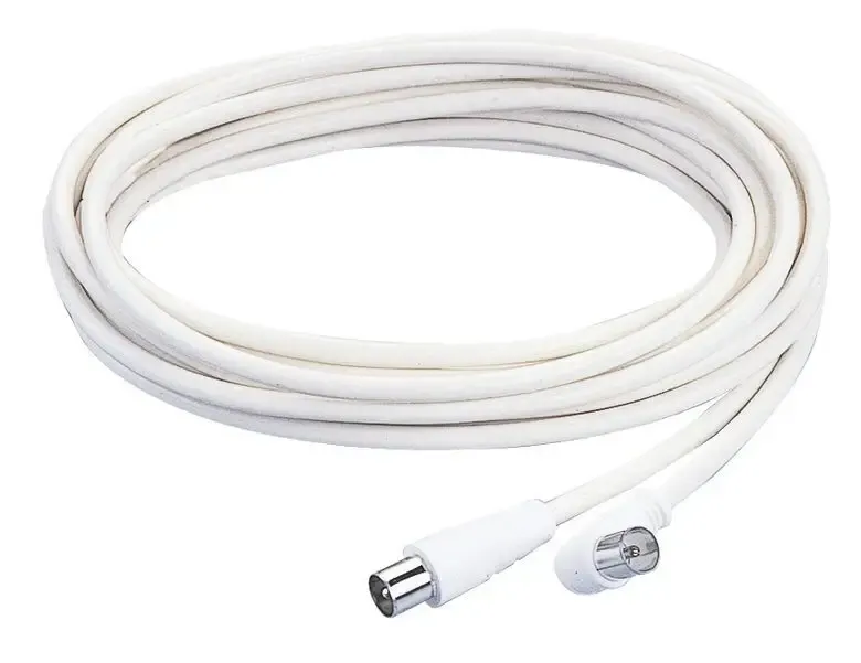 Poly Pool PP0622 cavo coassiale 5 m F Plug Bianco Occasione
