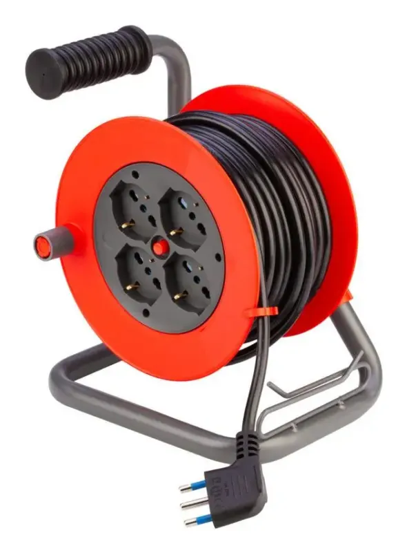 Popolare POLYPOOL PP2707 prolunghe e multiple 10 m 4 presa(e) AC Nero, Arancione