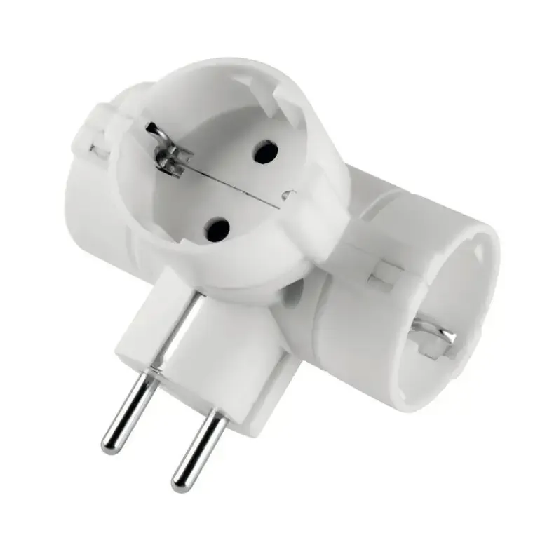 Nuova Collezione Poly Pool PP2350 adattatore per presa di corrente Tipo C (Europlug) Bianco