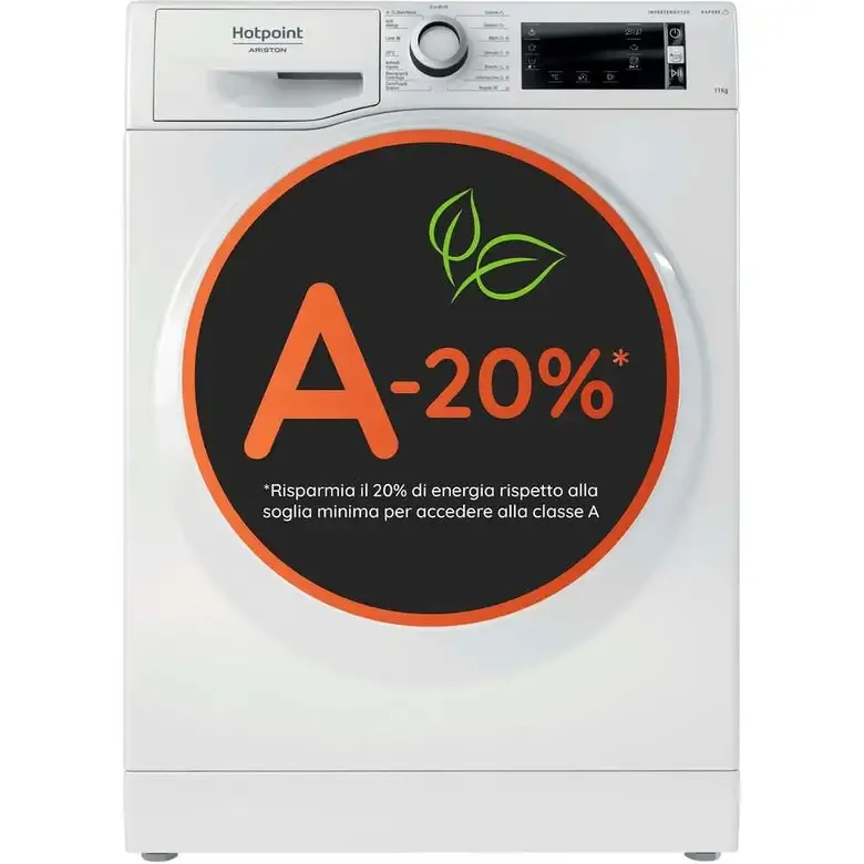 Esclusivo Hotpoint Ariston NBT1148WSAIT Lavatrice A Libera Installazione 11 Kg, 1400 Giri, Antimacchia, Classe A, Bianco