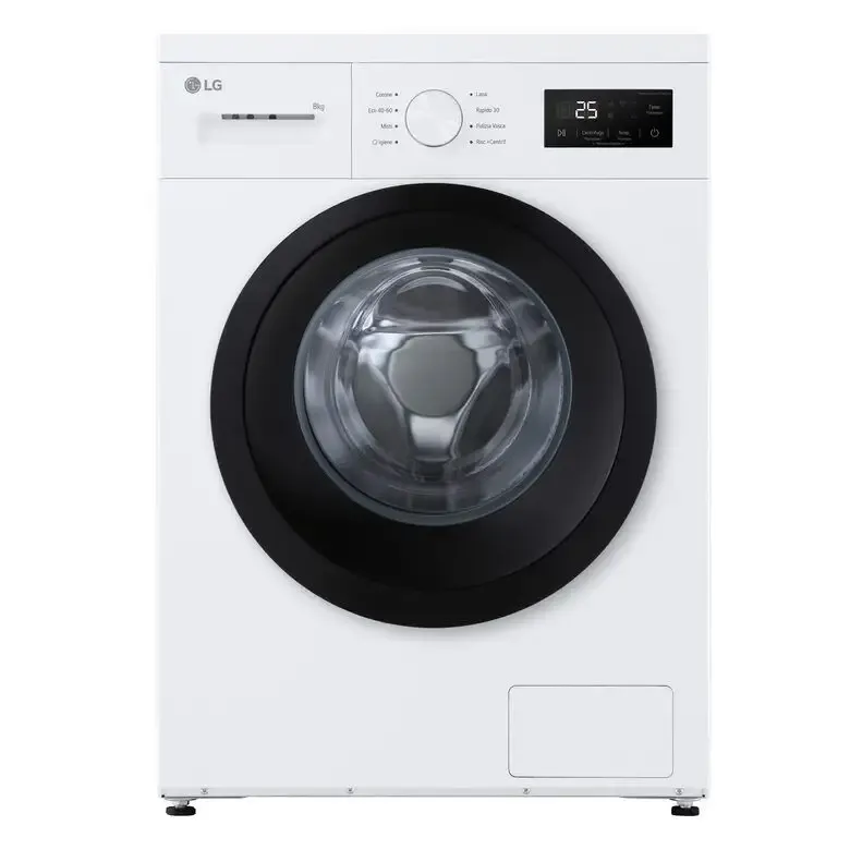 Promozione LG F4NA10S8NWK Lavatrice slim 8kg, Classe A, 1400 giri, Programma igiene con vapore, Top rimovibile, White