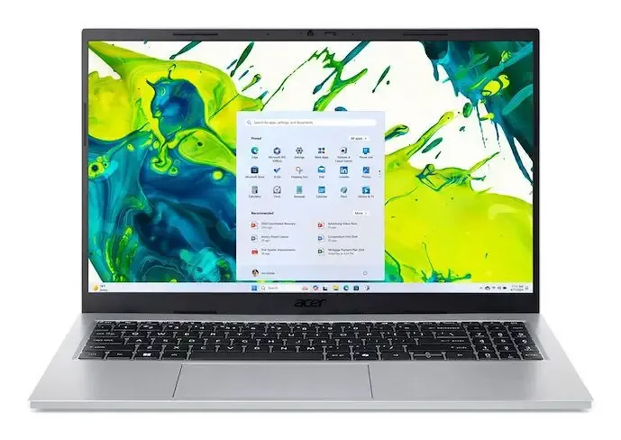Acer Aspire Go 15 AG15-72P-5628 Intel Core 5 120U Computer portatile 39,6 cm (15.6") Full HD 32 GB DDR4-SDRAM 512 GB SSD Wi-Fi 6 (802.11ax) Windows 11 Home Italiano Argento Novità