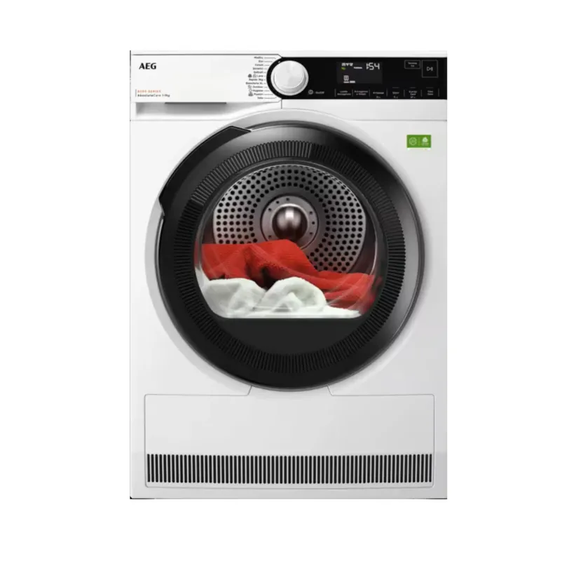 AEG TR8HD9A Serie 8000 Asciugatrice Libera Installazione 9 Kg, Pompa Di Calore, Absolutecare®, Mixdry, Precisedry, Classe A, Nero Bianco Super Prezzo