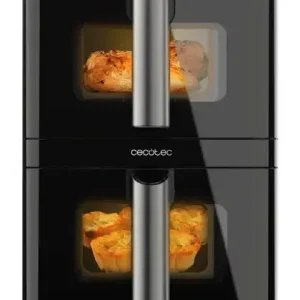 Cecotec Cecofry DuoLevel 12000 Window Doppia Friggitrice ad aria senza olio 12 L Indipendente 2900 W Friggitrice ad aria calda Nero Reso Gratuito