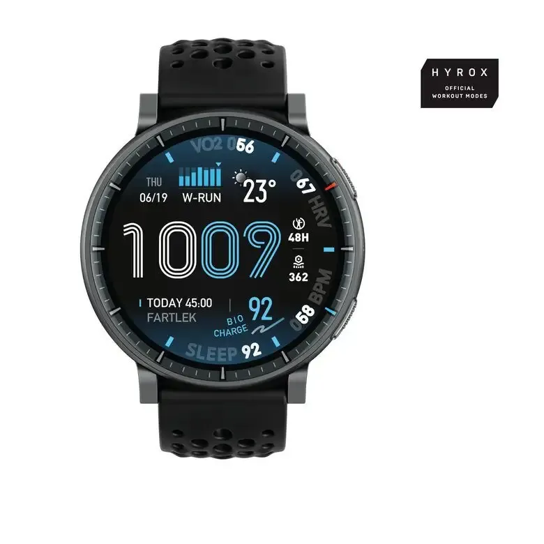 Amazfit Active Max display ultra luminoso da 1,5 pollici, 4 GB di memoria, mappe offline, monitoraggio dell‘energia BioCharge Nuova Collezione