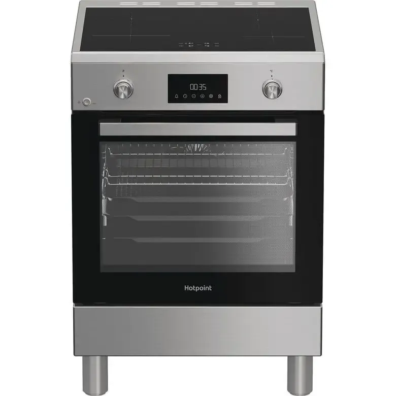 Occasione Hotpoint Ariston H6I8LMSAX cucina libera installazione inox, 60x60cm, piano induzione,forno elettrico ventilato, 73Lt, classe A