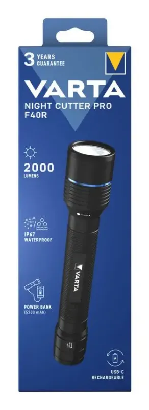 Compra Online Varta Night Cutter Pro F40R Nero Torcia a mano LED