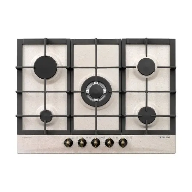 Nuovo Arrivo Glem Gas GT755HSA piano cottura Sabbia Da incasso 70 cm 5 Fornello(i)