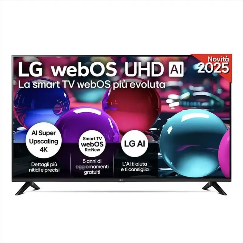 LG UHD AI 55UA73006LA TV Serie UA73 55‘‘ 4K, α7 Gen8, HDR10, 20W, 3 HDMI con Game Optimizer, Smart TV WebOS 25 Reso Gratuito