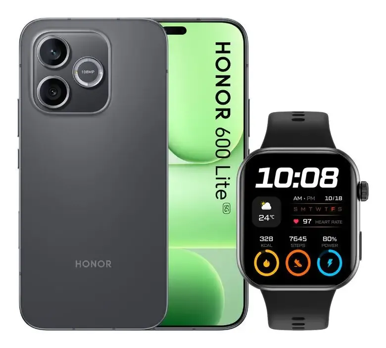 Honor BUNDLE 600 LITE 256GB V BLACK+WATCH 2i BLACK 16,8 cm (6.6") Doppia SIM 5G USB tipo-C 8 GB 6520 mAh Nero Non Perdere