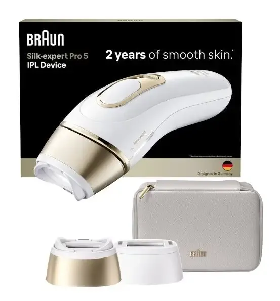 Braun Silk-expert Pro PL5210 IPL Luce pulsata intensa (IPL) Oro, Bianco Direttamente Dal Produttore