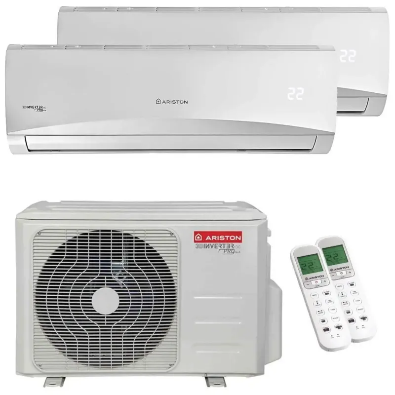 Pagamento Sicuro Ariston Climatizzatore Dual Split 12000+9000 BTU WiFi Inverter R32 Prios Net 35+25 DUALC40XA1-O