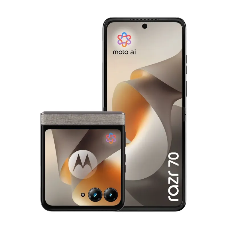 Prezzo Ridotto Motorola razr 70 (8/256GB, Doppia camera 50MP, Display interno FHD+ 6.9" 120Hz e esterno 3.62", MediaTek Dimensity 7450X, 4800mAh, TurboPower 30W, Android 16), PANTONE Hematite