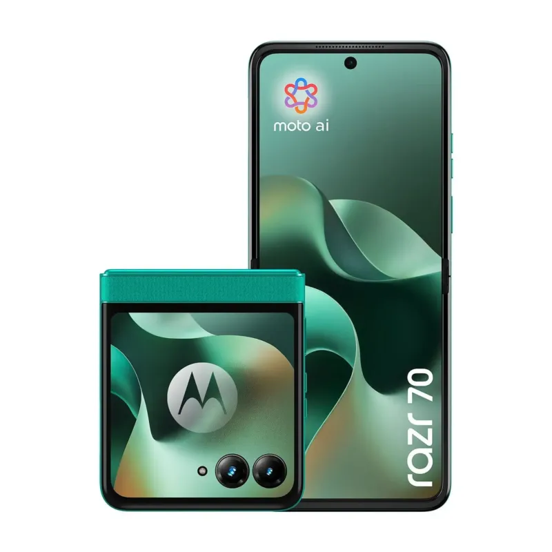 Motorola razr 70 (8/256GB, Doppia camera 50MP, Display interno FHD+ 6.9" 120Hz e esterno 3.62", MediaTek Dimensity 7450X, 4800mAh, TurboPower 30W, Android 16), PANTONE Sporting Green Affare