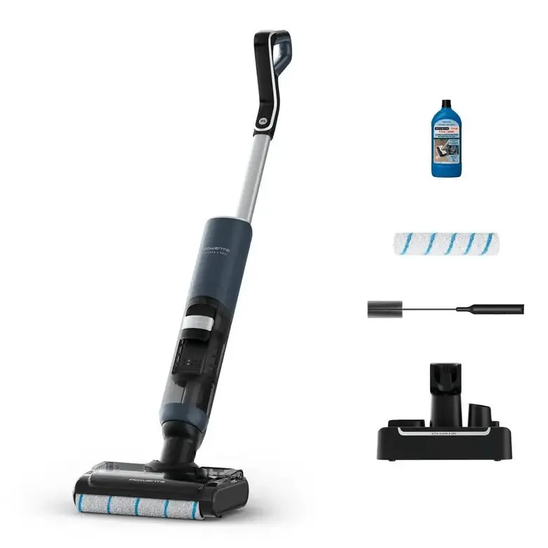 Rowenta X-Clean 5 Pro GZ5436E0 scopa elettrica Aspirapolvere elettrica Batteria Secco e bagnato Senza sacchetto 0,5 L Blu, Nero Di Tendenza