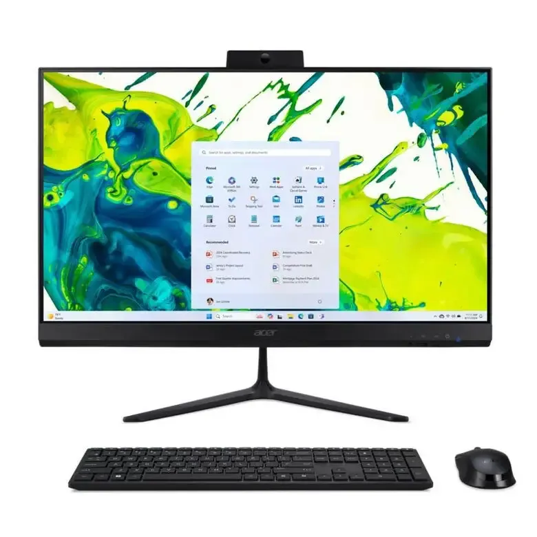 Acer Desktop PC Aspire C24-2G Intel Core 5 120U 60,5 cm (23.8") 1920 x 1080 Pixel PC All-in-one 8 GB DDR4-SDRAM 512 GB SSD Windows 11 Home Wi-Fi 6 (802.11ax) Nero Scelto Dai Clienti