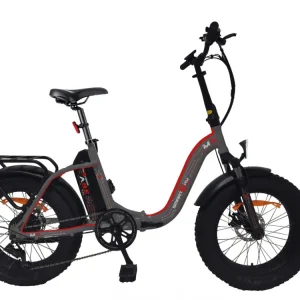 Ultimissimo Modello Smartway M4 Matt Titanium & Shining Red E-Bike Fat Bike Pieghevole 20" 48V 13Ah