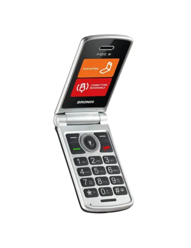 Brondi Fox S Cellulare GSM Dual SIM Nero con Tasti Grandi e Tasto SOS Non Perdere