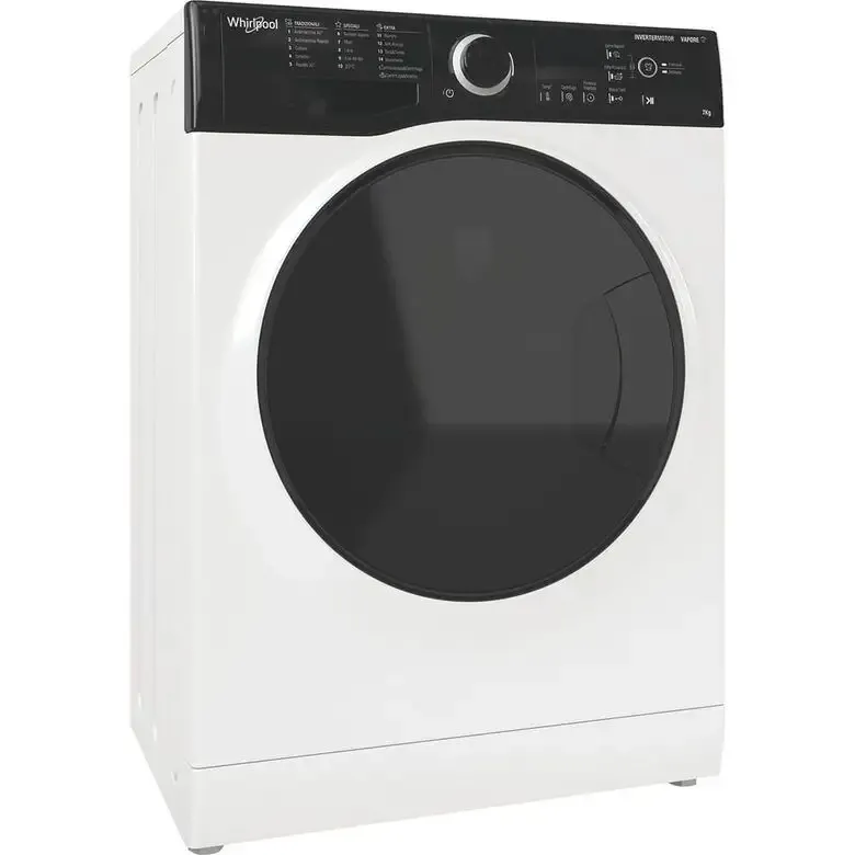 Prezzo Scontato Whirlpool WSB 726 D IT, 7kg, classe A, colore Bianco, Inverter, 1200 giri, Display digitale XL, porta dark screen, Vapore