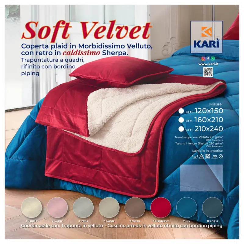 Coperta Plaid SOFT VELVET by KARÌ Prezzo Basso