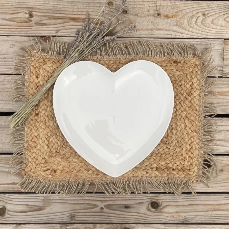 Piatto piano CUORE Bianco - Cucina & Cottura Solo Oggi