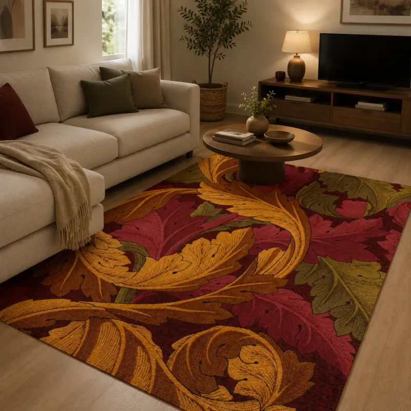 Tappeto LEAF Antiscivolo Retrogommato in Ciniglia by KARÌ Promozione