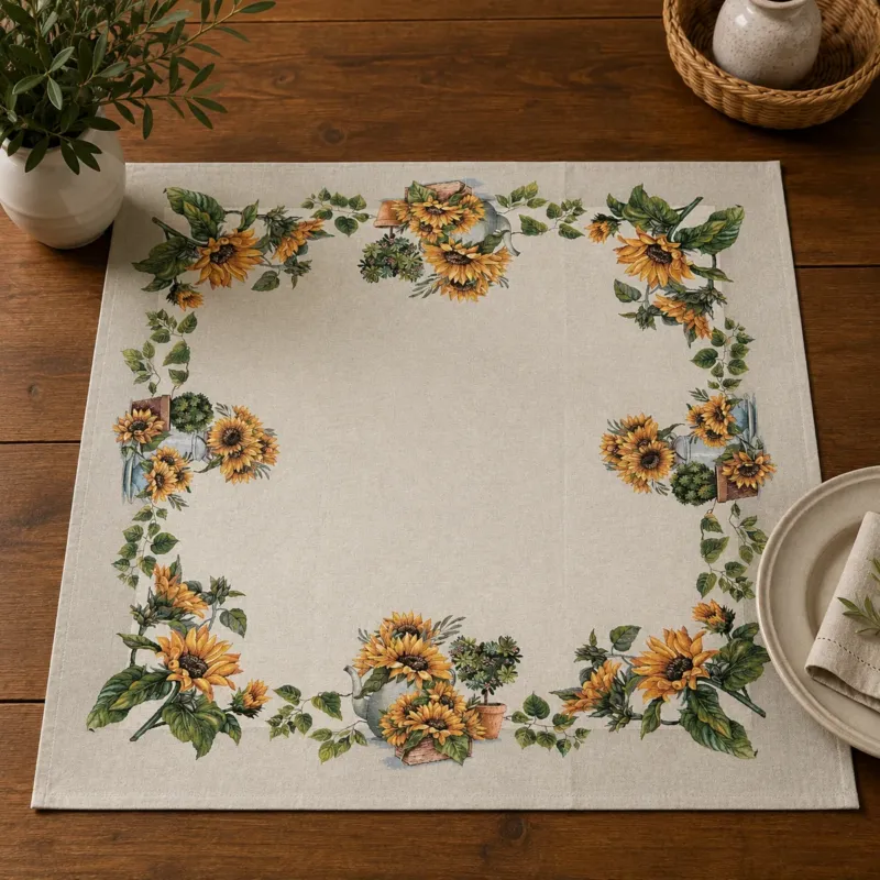 Spedizione Espresso Centrotavola SUNFLOWER 100x100 cm - Karì