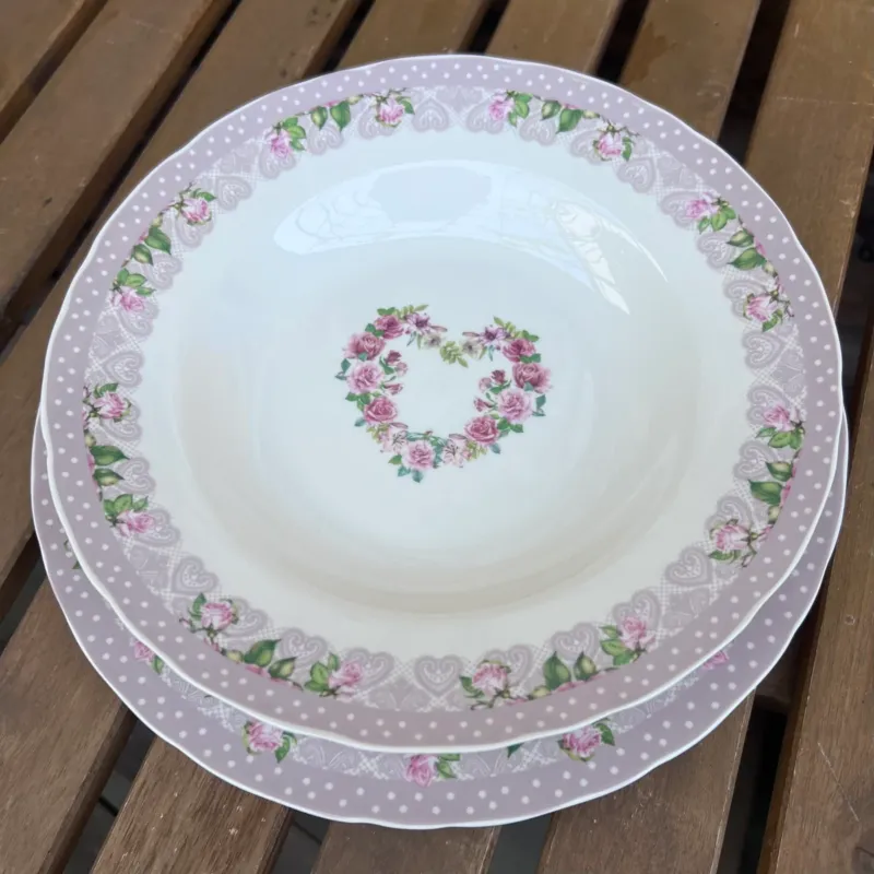 Servizio 18 Piatti SHABBY HEART - Arca Offerta