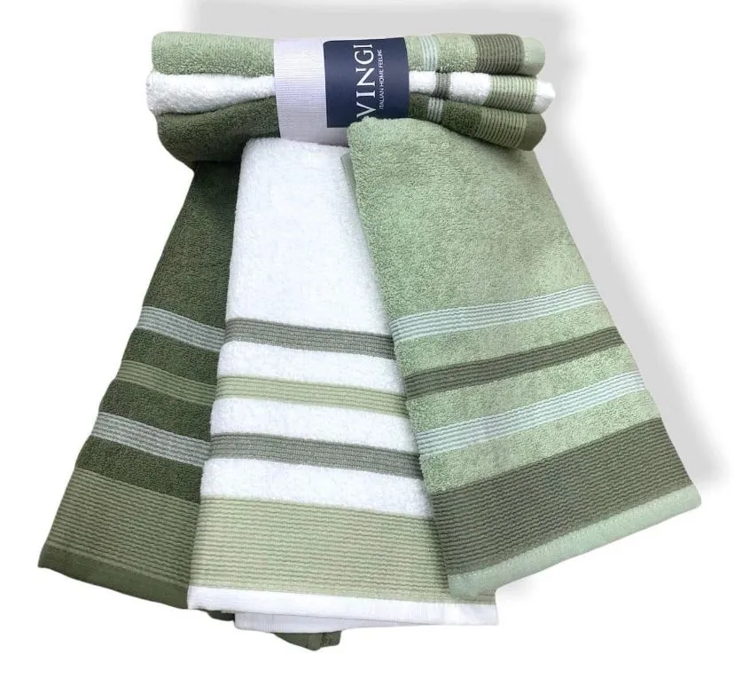Set 3 Asciugamani Viso o 3 Ospite MULTICOLOR – Vingi Più Venduto