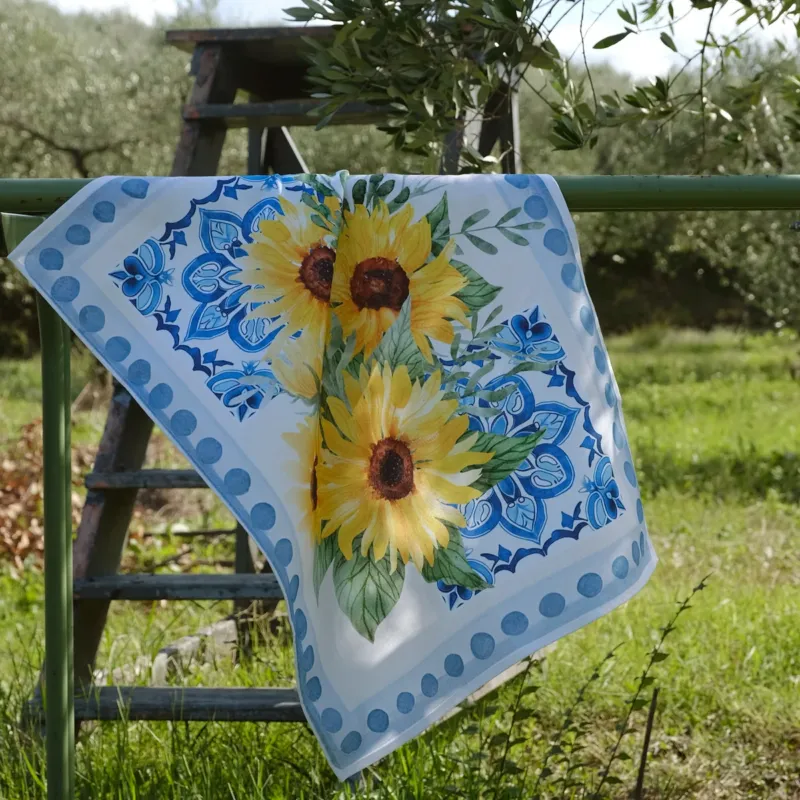 Compra Oggi Stesso Strofinaccio Sole e Azzurro Petracchi 50x70 cm in Cotone Made in Italy Asciughino Cucina