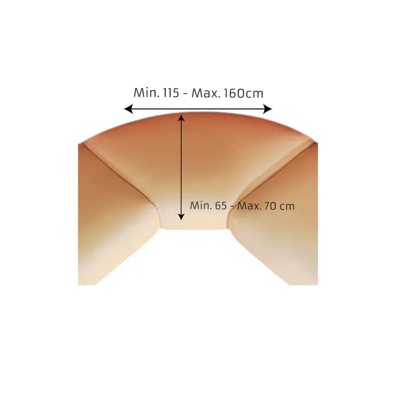 Reso Gratuito Copricuscino Bielastico Antimacchia Tinta Unita Genius Angolare da 115 a 160 cm x 70 cm- Biancaluna