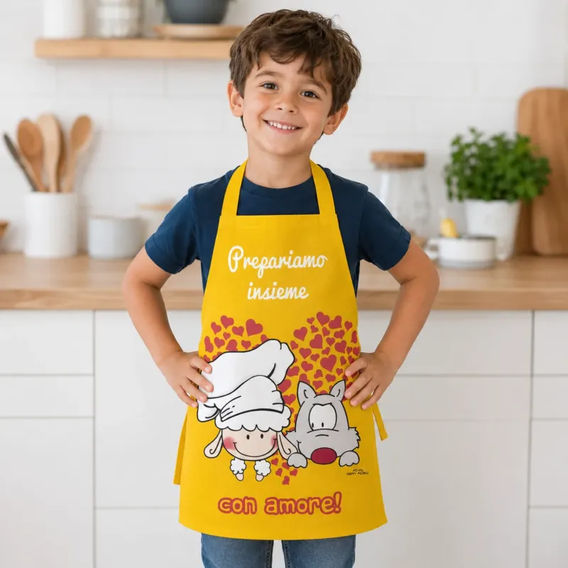 Grembiule da Cucina per Bambini “Prepariamo Insieme” Kids - Happy People Ultima Occasione