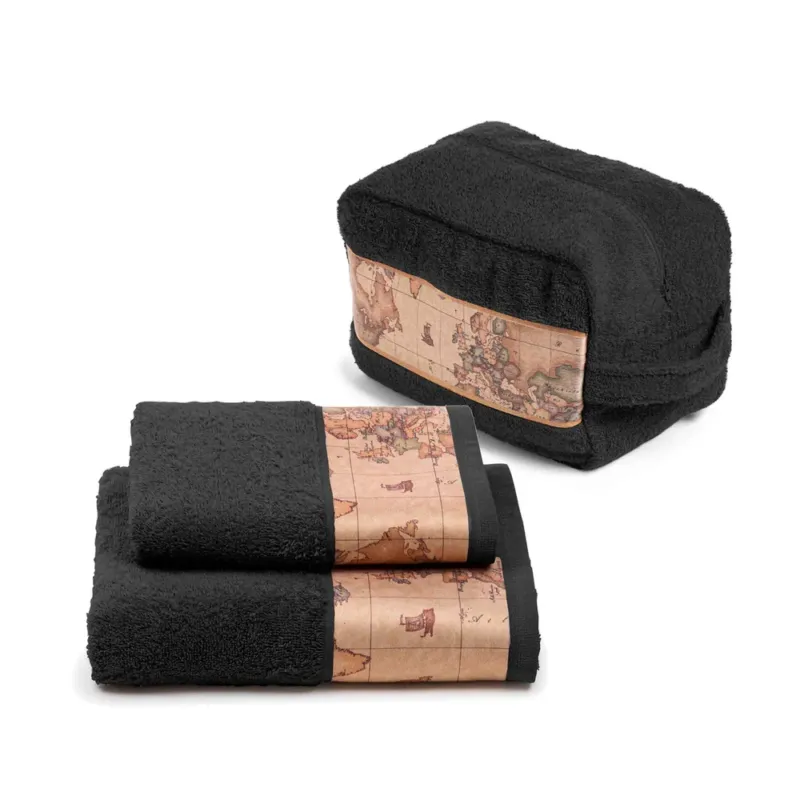 Professionale Set Asciugamano Viso e Ospite + Beauty In Cotone Geo 1A Classe - Alviero Martini