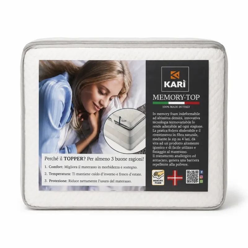 Topper Memory-Top Sfoderabile - Karì Compra Online