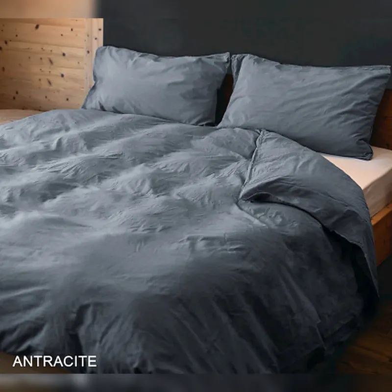 Professionale PARURE COPRIPIUMINO FRESH COTTON STONE WASH NO STIRO - Daunex