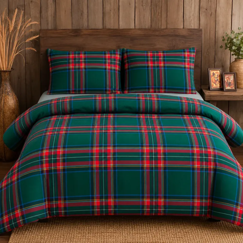 Ultimissimo Modello PARURE COPRIPIUMINO INFINITY TARTAN - Daunex