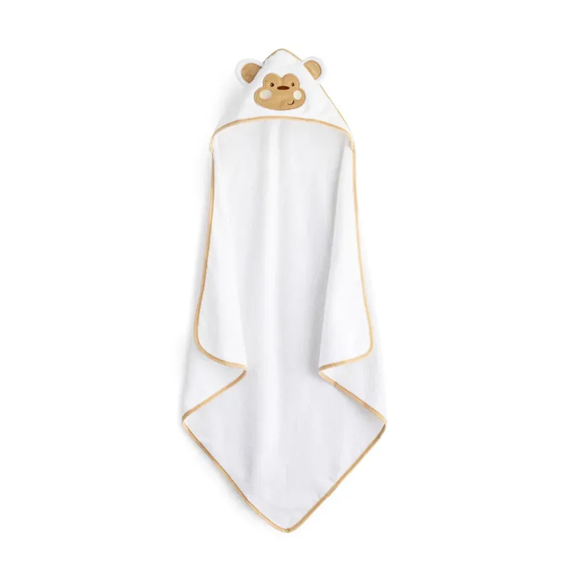 Prezzo Scontato Telo poncho 75X75 cm Monkey Bianco in Cotone - Caleffi