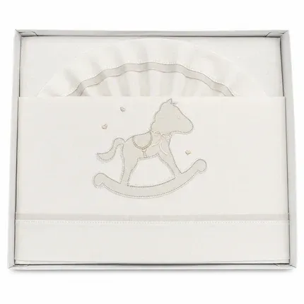 Completo Lenzuola Lettino 3pz Cavalluccio a Dondolo ART. 6020 100% Cotone - Dolci Sogni Compra Adesso