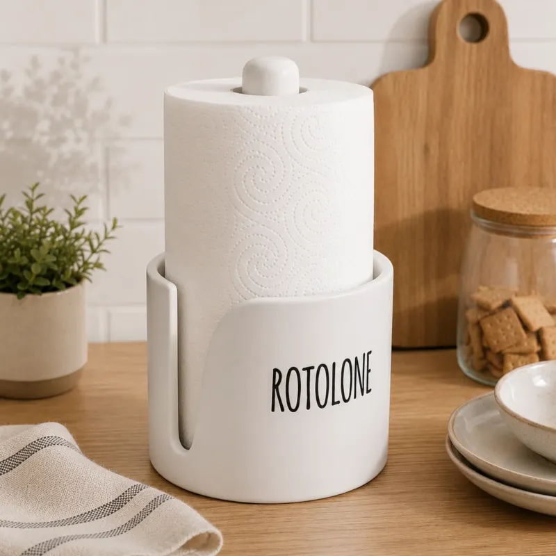 Prezzo Ridotto Porta Rotolo in Ceramica 14x5x12cm - Cucina&Cottura