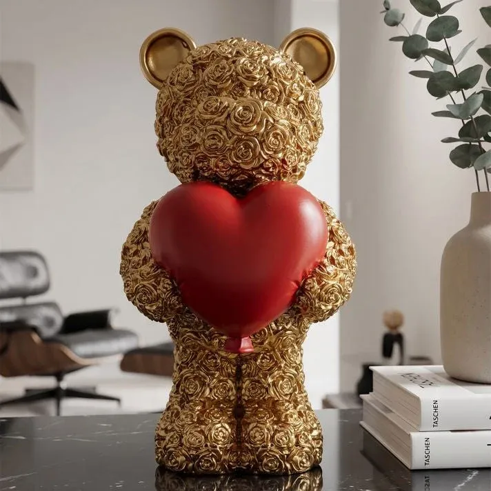 Orsetto Decorativo Con Cuore 8,5X7X16cm - Ferretti Prezzo Conveniente