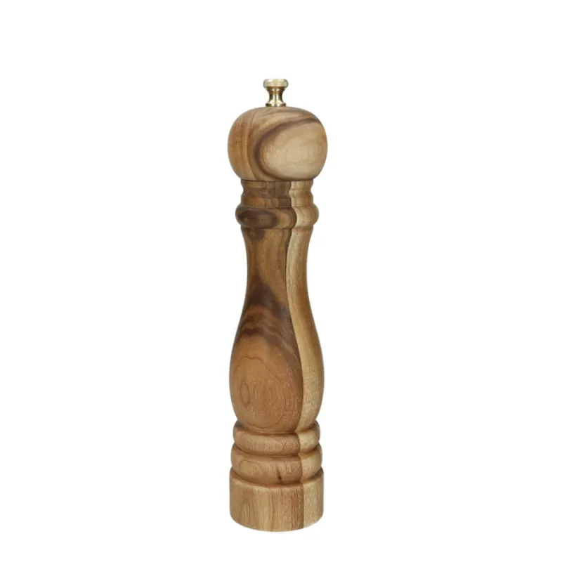 BRANDANI Macinapepe manuale in in legno di acacia e acciaio inox – ⌀ 6 x h 27 cm Offerta Del Giorno